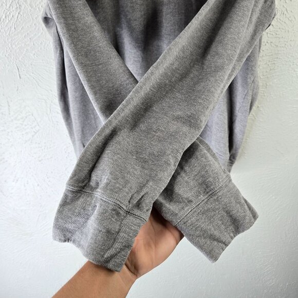 Ralph Lauren Shawl Collar Sweater Mens M Gray Preppy Pullover Logo Long Sleeve - Picture 6 of 13